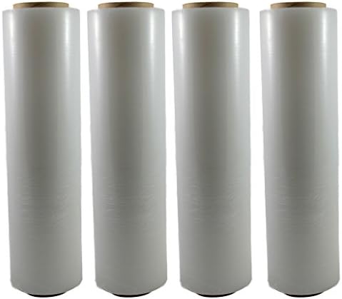 Sigma Brand Blown Hand Wrap Stretch Wrap Film 18 Inch x 80 Gauge x 1500 Feet 4 Rolls Per Case