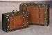 Vintiquewise(TM Old Style Suitcase/Decorative Box with Straps, Set of 2