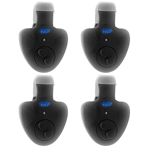 Alarme de mordida, Andoer 4 unidades de alarme eletrônico de mordida de pesca com som LED luzes indi