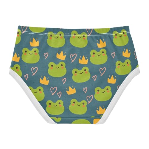 Girls Underwear Soft Cotton Cute Frog Kids Panties in Sizes 2/3t, 4t, 5t, 6 and 82