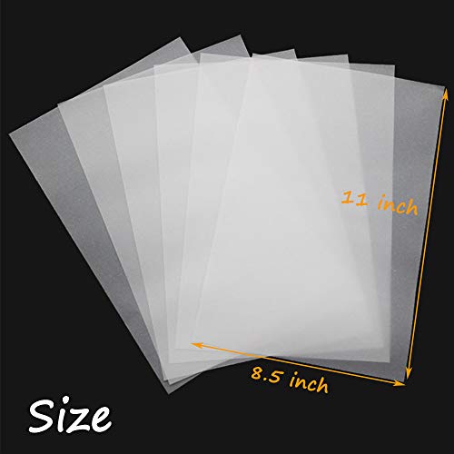 100 Sheets Vellum Paper,8.5 x 11 Inch Transparent Tracing Paper Sketching Paper for Printing,Invitation Cards,Drawing Animation,