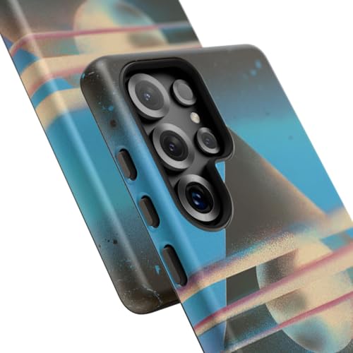 Coque antichoc Samsung S25 Ultra rigide mate avec sphère et pyramide