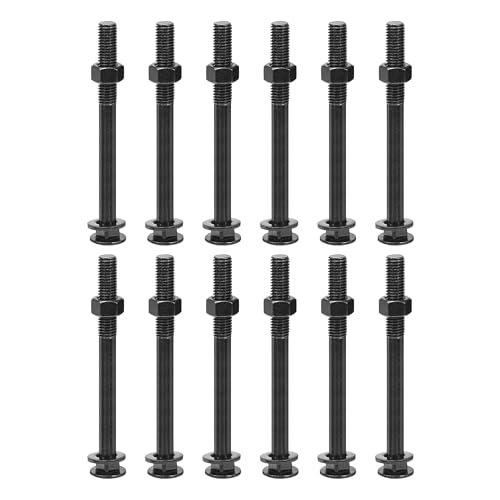 Tornillos M12 x 130 mm en acero inoxidable 304 negro de alta resistencia para fijaciones firmes