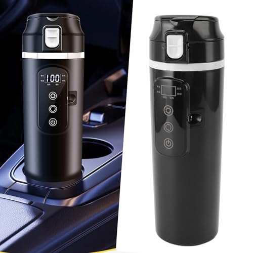 Tetera eléctrica portátil para auto 500ml con control térmico miniatura 4