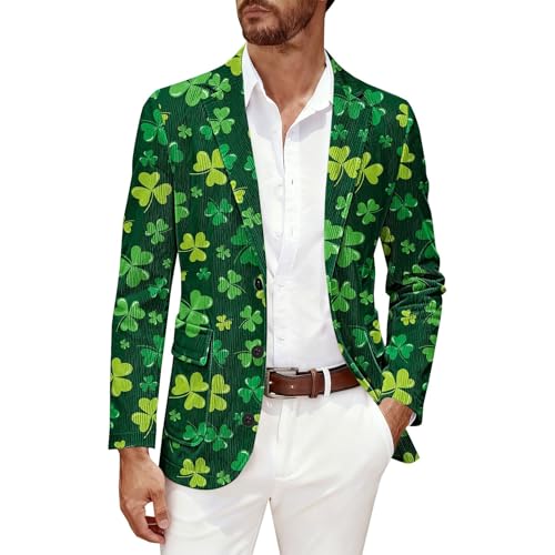 Coupe ajustée blazer homme en velours pour la Saint-Patrick