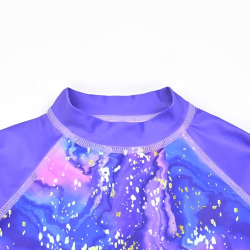 Image of QPANCY Girls Rash Guard Swimwear Swimsuit Bathing Suits UPF 50+ Sun Protection