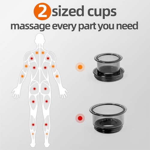 Image of Becommend 5-in-1 Remote Cupping Kit for Massage Therapy with 20-Level Suction & Heat, Red Light - Cupping Set with 2 Replaceable Cups for Back Pain, Knots, Soreness Relief (Black)