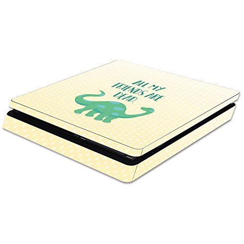 MightySkins Skin Compatible with Sony PS4 Slim Console - All My Friends are Dead | Protective, Durable, and Unique Vinyl Decal wrap Cover | Easy to Apply, Remove, and Change Styles | Made in The USA