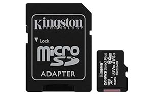 Kingston Canvas Select Plus microSD Speicherkarte, SDCS2/64GB-3P1A Class 10 (3x Karte,inkl. SD Adapter)