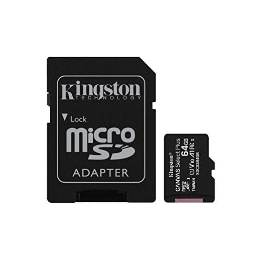 Kingston Canvas Select Plus micro-SD minneskort, SDCS2/64 GB-3P1A klass 10 (3 kort inkl. SD-adapter)