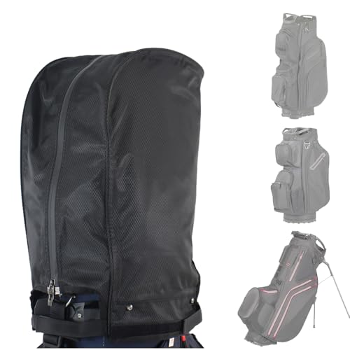 BOYEA & SKULLEAP Golf Bag Cover rain Cover/Hood Nylon Waterproof dust Cover Fits Most Golf cart Bags Easy to use Collapsible and removabl Golf Accessory Gifts