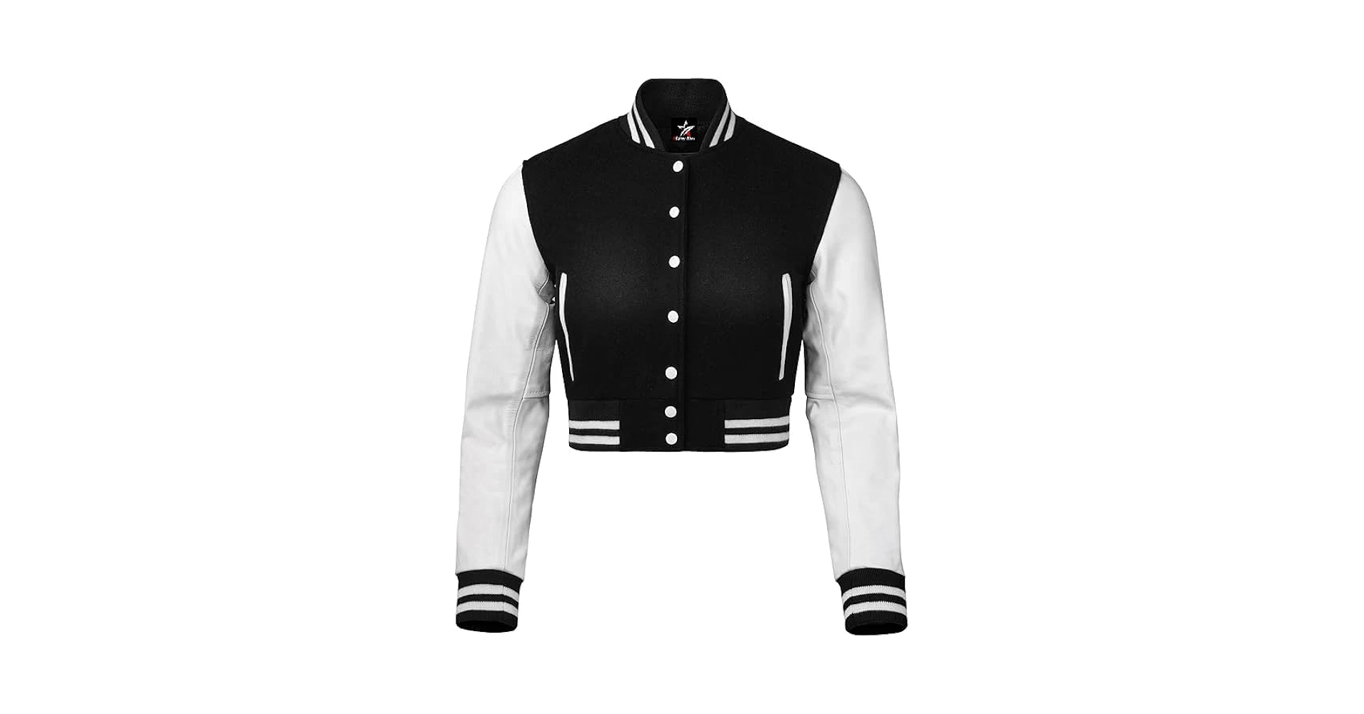 Amazon.com: RIZING STAR Premium Cropped Varsity Jacket