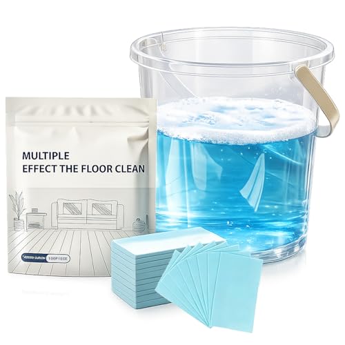 Konjoun 100-Pieces Multi-Effect Floor Cleaning Sheets, Water-Soluble Floor Cleaning Sheets,