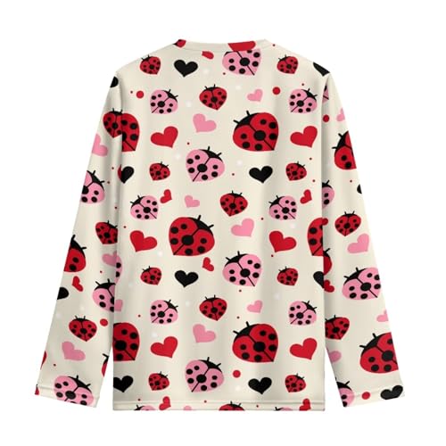 Image of Long Sleeve Shirts for Girls Winter Tops 3-16t Cartoon T Shirts for Fall Clothes