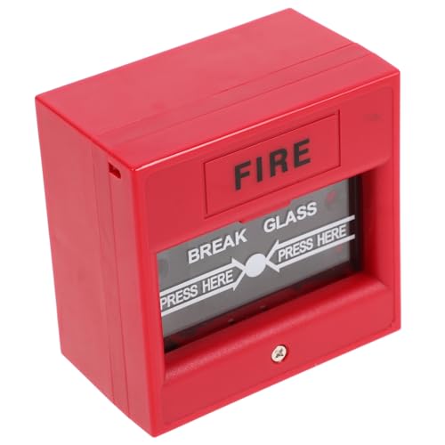 Veemoon Pulsante Di Allarme Antincendio Rottura Vetro, Dispositivo Di Emergenza Compatto in Plastica Per Uscita Di Sicurezza, Allarme Rompivetro Manuale Per Case e Aziende