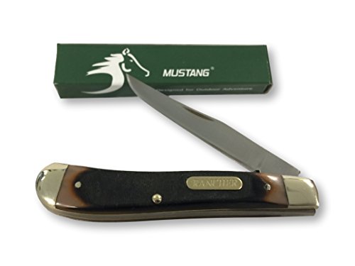 Fury Mustang PRO Rancher Razor Edge Folding Pocket Knife with POM Handle, 3.75-Inch