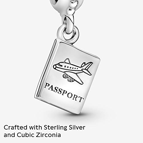 Pandora Jewelry Passport Travel Dangle Cubic Zirconia Charm In Sterling Silver #TOP2