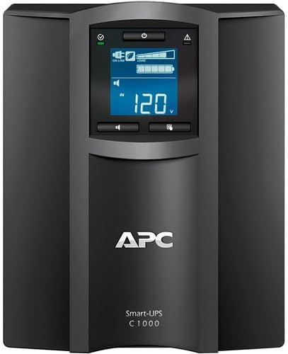 APC Smart-UPS, SMC1000C Tower Back-UPS, 1000 VA Backup Battery Power Supply, 8 x NEMA 5-15R, SmartConnect Port, AVR, LCD Bundled with 16GB USB Storage