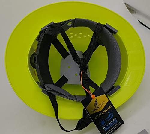 Miniatura 6 de Noa Store Sombrero duro de ala completa con carcasa de HDPE y casco de seguridad de trabajo de suspensión de tracción rápida, ala corta para una