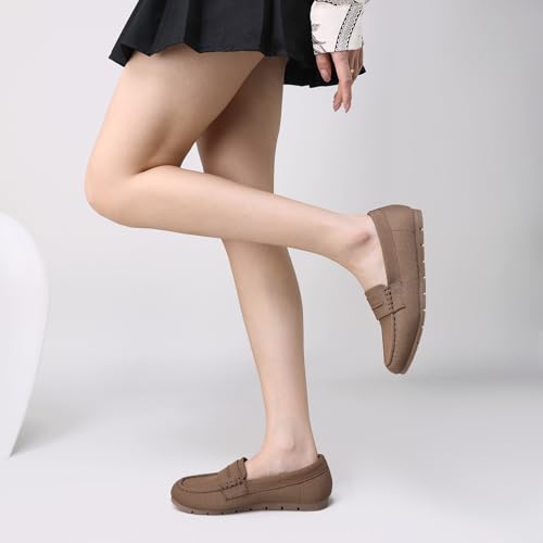 Image of Vespiero Loafers for Women Comfortable Slip on Work Flats Shoes Womens Dressy Casual Walking Shoes