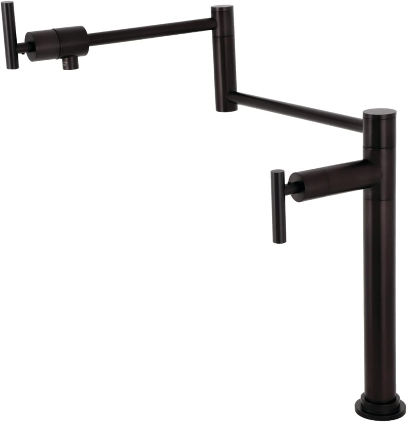Kingston Brass KS4705CML Manhattan Deck Mount Pot Filler, Oil Rubbed Bronze