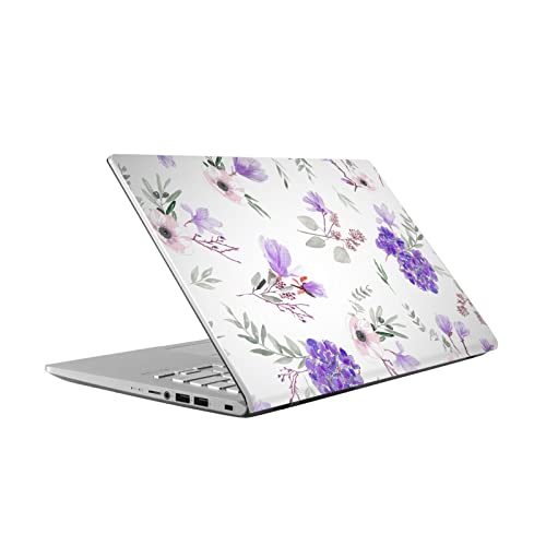 Autocollant ASUS Vivobook 14 X409FA Skin Vinyle Bleu Fleur Protection Coque PC