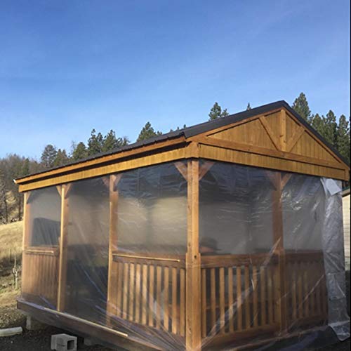 Hhthh 2 Pcs Clear Plastic Greenhouse Film Cover 10X10 Ft Greenhouse Fabric Floating Row Cover For Cold Frost Protector Gardening Plant #TOP3