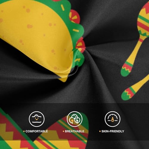 Seamless Cinco De Mayo Mexican Short Sleeve Hawaiian Button Down Shirts and Short Sets for Boys Summer Outfits4