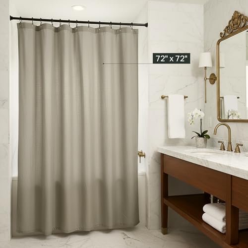 Preston Lane Stonebrigdge Linen Cotton Shower Curtain, 72x72 in, Sage Green by Preston Lane - Used condition - Image 4