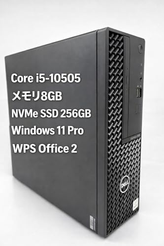 �y�����ϕi�zDell OptiPlex 3090 SFF �f�X�N�g�b�vPC�ACore i5-10505�A������8GB�ANVMe SSD 256GB�AWindows 11 Pro�A�f���A��DisplayPort�Ή��AWPS Office 2�A�ݑ�[�N