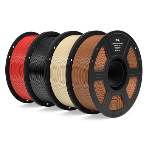 Image of ELEGOO PLA 3D Printer Filament Bundle 4KG Brown /Beige /Black /Red
