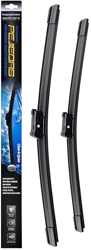 Image of 2 x OEM Quality Wiper Blades for Tesla Model 3 2017 2018 2019 2020 2021 2022 2023 2024 2025, Model Y 2020-2025, OE Genuine Style (26 inch + 19 inch Front Wiper Blades)