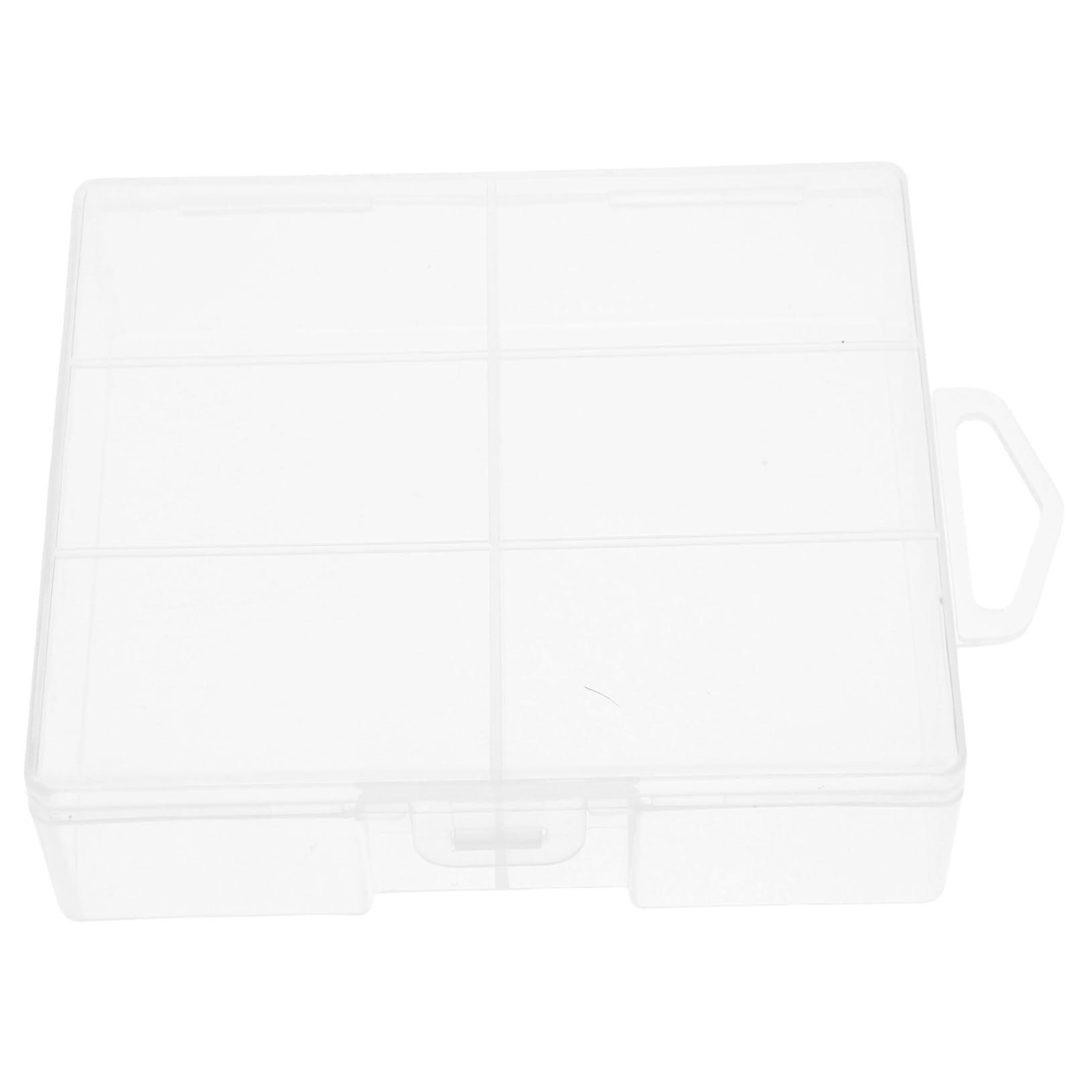 LALAFINA Plastic Battery Organizer Storage Box Durable Hard Case for Aa Aaa Batteries Lightweight Compact Design Shockproof Dirtproof for Home Travel Use