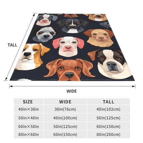 Couverture micro polaire chien plaid chaud ultra doux lit 203cm