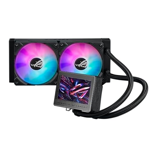 ASUS ROG Ryujin III 240 ARGB All-in-one Liquid CPU Cooler with 240mm Radiator. Asetek 8th gen Pump, 2X Magnetic 120mm ARGB Fans (Daisy Chain Design), 3.5” LCD Display,BLACK