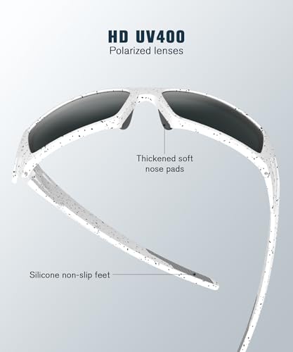 Image of Polarized Sport Sunglasses-for-Men Sun-Glasses: Mens Wrap Sunglasses for Fishing Cycling Running UV400 Protection