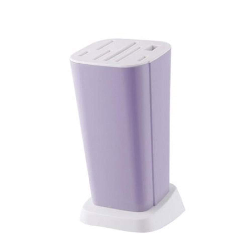 Fedbnet Purple Knife Blocks, Knife Holder For Safe Kitchen Multifunction Plastic Knife Storage Rack Block Holder Stand Mount（1 Pcs） (Purple)