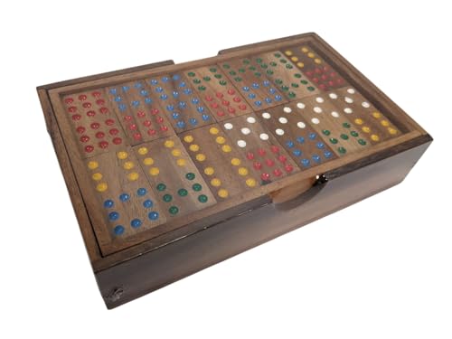Juego de Dominó Doble 9 de Madera, 56 Piezas miniatura 6