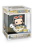Salpa per un viaggio con POP! Nico Robin a bordo della Mini Merry II! Questo esclusivo POP! Rides collezionabile è modellato sul piccolo battello a vapore di proprietà dei Pirati Cappello di paglia. Pronto per l'avventura, POP! Nico Robin e il Mini Merry II stanno preparando una rotta per la tua collezione One Piece