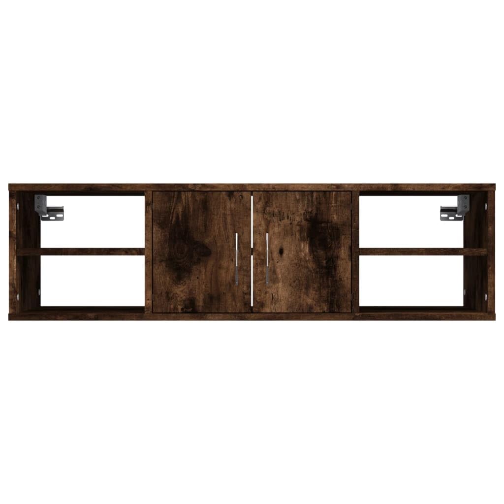 Wandregal Räuchereiche 102x30x29 cm Holzwerkstoff Wandboard Küchenregal Regale Für Wände Wandbrett für Schlafzimmer Wohnbereich Küche Badezimmer