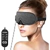DR.PREPARE Heated Eye Mask With Temperature & Timer Control, USB Warm Compress for Dry Eyes, Sleep, Blepharitis, Dark Circles, MGD and Puffy Eyes - Earplugs Included