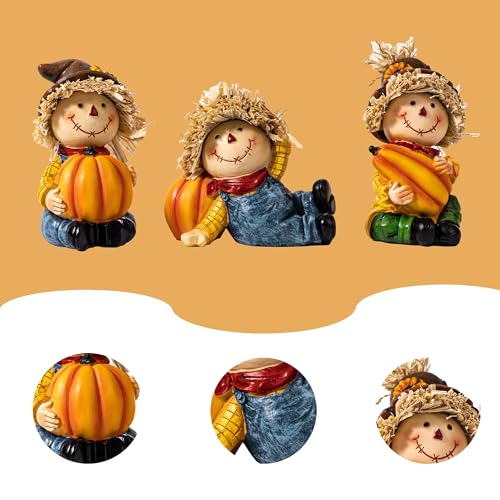 Elegondrar Thanksgiving Scarecrow Decorations, Hand-Painted Centerpiece Mantle Table Decor for Harvest Day, Autumn Decor for Living Room Dining Room Bedroom - Image 8