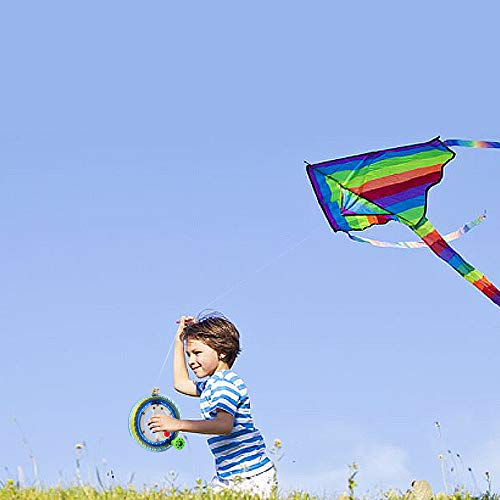 USATDD Kite Reel Winder Line Winding Reel Grip Wheel Handle with 656 ft Durable String and Lock Function Lockable Professional Outdoor Kite Accessories
