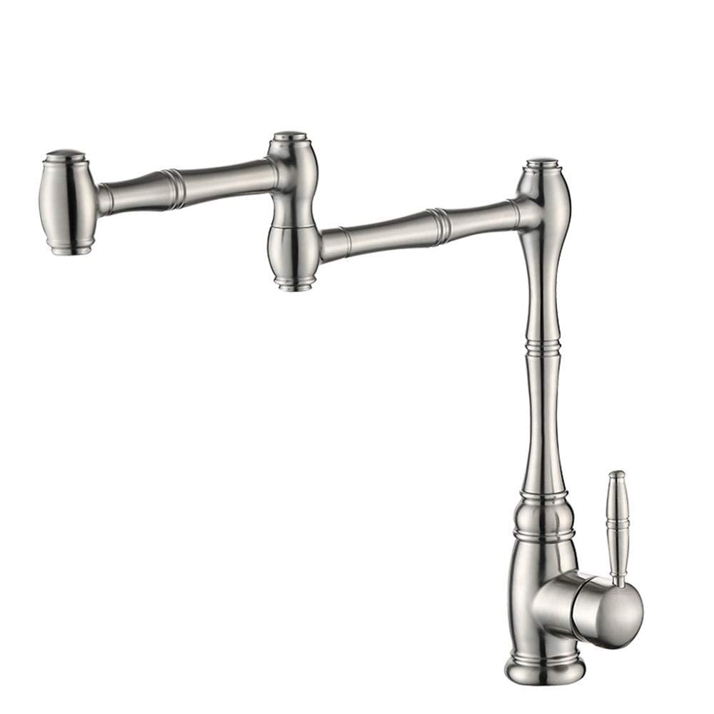 Robinet de cuisine pliant mitigeur en acier inoxydable 304 pour évier compact