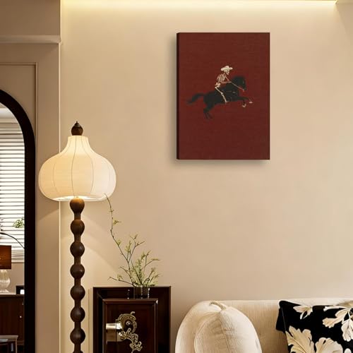 Framed Vintage Skeleton Cowboy Canvas Wall Art 16X24in Ready to Hang — view 6