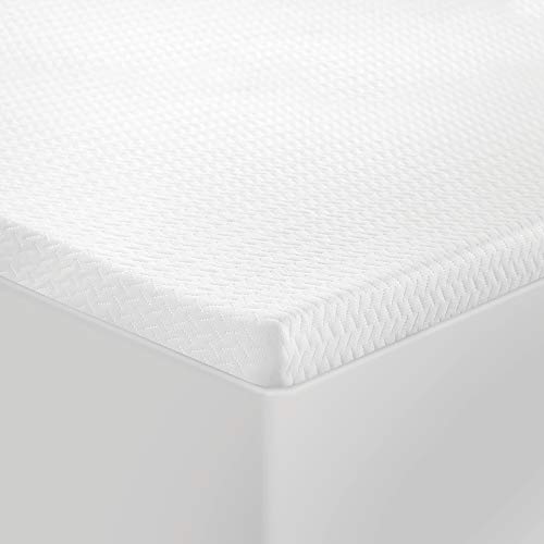 SensorPEDIC Topo de cama de espuma viscoelástica confortável de 3,5 cm, California King, branco