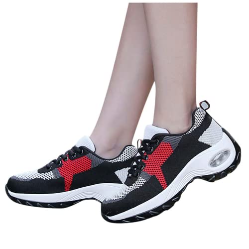 BORAMAX Running Shoes Women Tennis Shoes Lace Up Sneakers Shoes Breathable On Solid Slip Casual Women‘s Fashion Lightweight4