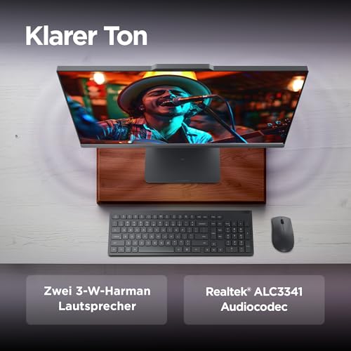 Lenovo IdeaCentre All-In-One PC | 23.8\ Full HD Display | AMD Ryzen 5 220 | 16GB RAM | 1TB SSD | AMD Radeonn Grafik | Win11 | Inkl. USB Maus-Tastatur | Luna grau | 3 Monate Premium Care