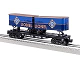 Lionel 125th Anniversary O Gauge Model Train Flatcar with Two Piggyback Trailers