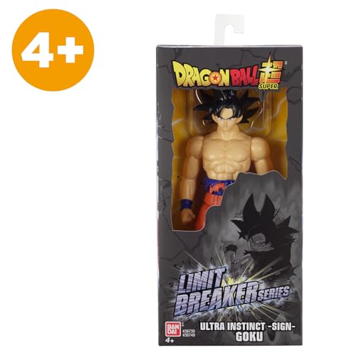 BANDAI - Dragon Ball Super - Figurine géante Limit Breaker - Ultra Instinct Goku Sign - Licence Officielle Dragon Ball - Grande Figurine Goku articulée 30 cm - Jouet Enfant 4 Ans et + - 36749